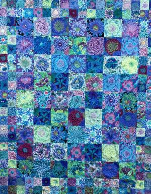 Kaffe Fassett Seed Packets Quilt Kit BLUE Kits Sewing Old Country   70719tn300 